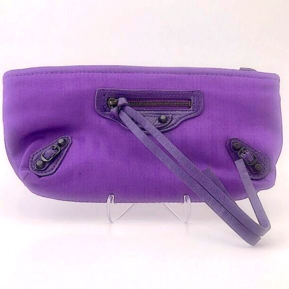 BALENCIAGA Luxe Cosmetic Pouch Clutch Bag Avant Garde Sophisticated